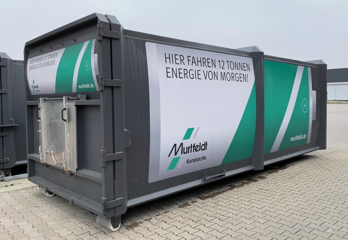 Umwelt- und Energiemanagement bei Murtfeldt Kunststoffe – Container Kunststoffspäne